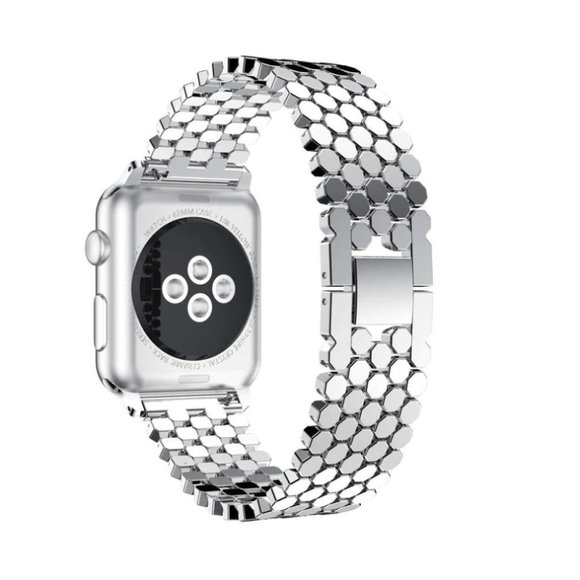 NEW Silver Adjustable Luxury Stainless Steel Strap band For Apple Watch - Picture 5 of 8